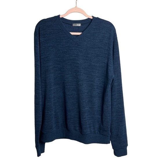 Ohoo Sweater Men's XL V-neck Long Sleeve Blue - Picture 1 of 8